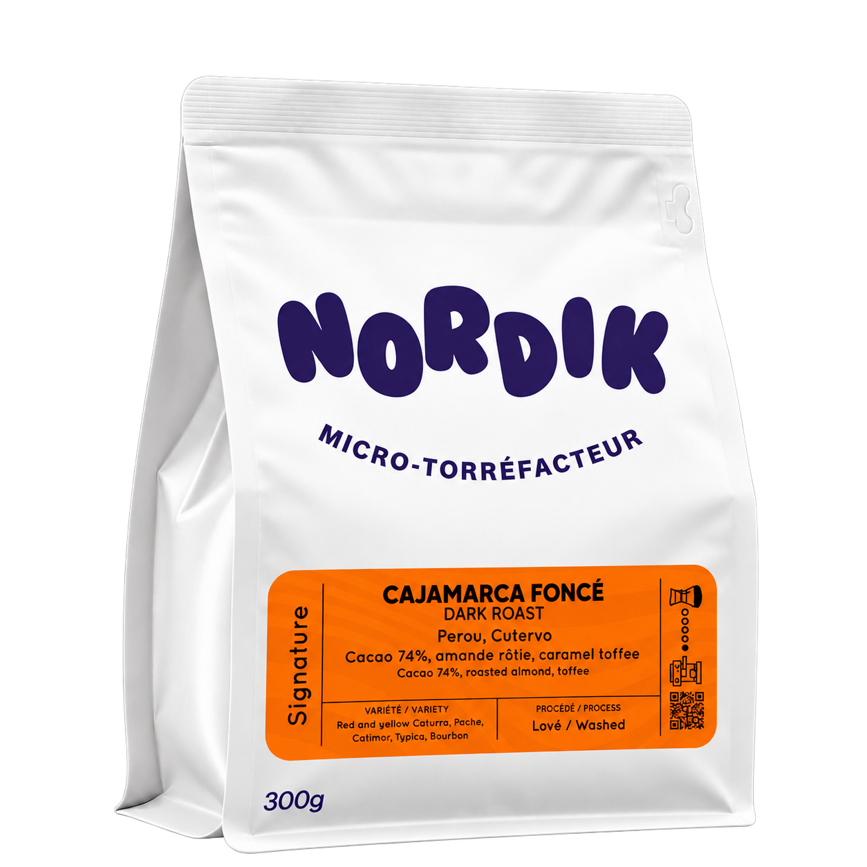 Sac de café Nordik Cajamarca Foncé, 300 g