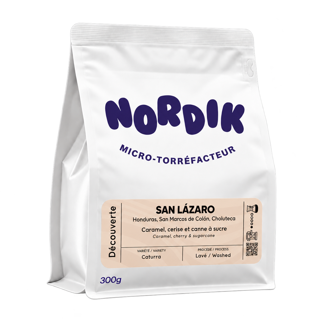 Sac de café Nordik San Lázaro du Honduras, 300 g